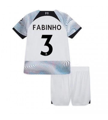 Liverpool Fabinho #3 Bortedraktsett Barn 2022-23 Kortermet (+ Korte bukser)